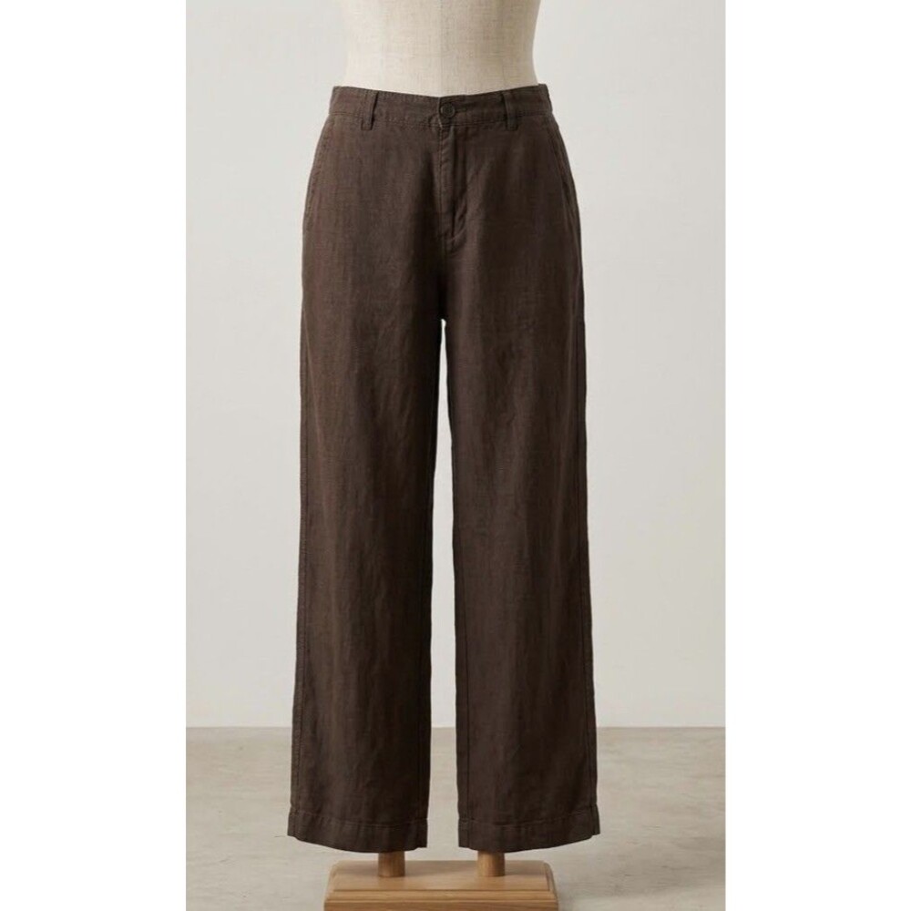 Banana Republic Men’s 100% Linen Pants Brown 33x32 Relaxed Fit Resort